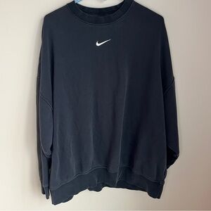 Nike Phoenix Fleece Oversized CrewNeck Sweatshirt black women’s small washed